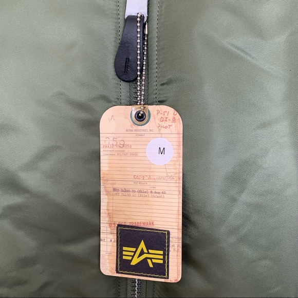 Alpha Industries MA-1 Bomber Jacket W in Sage Green - Picture 14 of 15